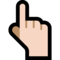 Backhand Index Pointing Up - Light emoji on Microsoft